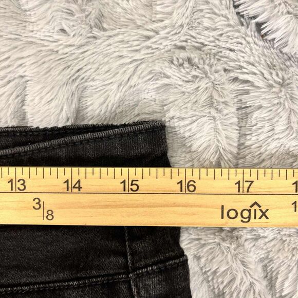 Refuge Jeans Women Size 12 Skinny High Rise Black Stretch Triple Button Denim - Picture 5 of 7